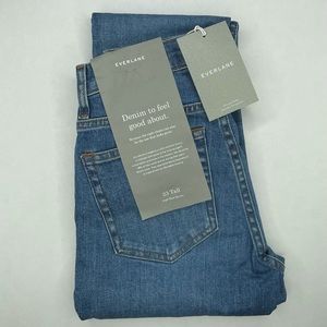 EVERLANE stretch mid rise skinny crop jeans